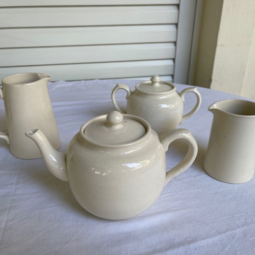 Price Bros tea set used, includes teapot, sugar bowl and two jugs