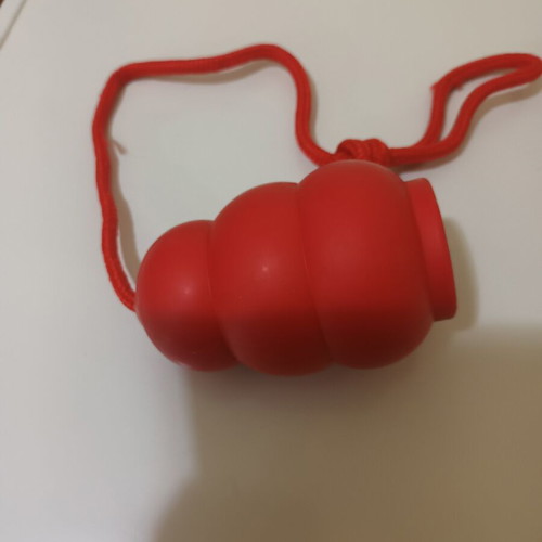 Dog chew toy new, medium size with filling hole and rope