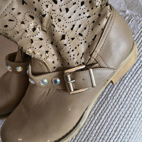 Summer ankle boots beige size 37 used with minor wear