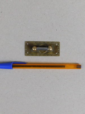 Bronze rectangular handle 6 x 2.5 cm