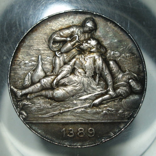 Serbia Red Cross Silver Medal 1912-13 used