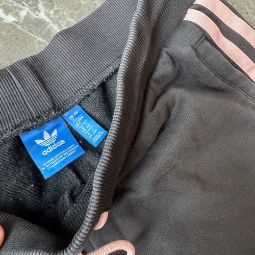 Adidas women's tracksuit like new, black with pink stripes, size M