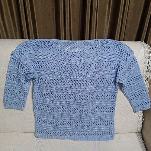 Knitted summer blouse like new, blue, sizes M and L