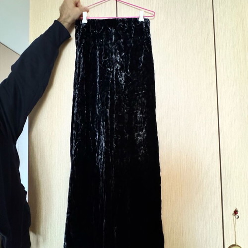 Zara velvet long pants like new, black