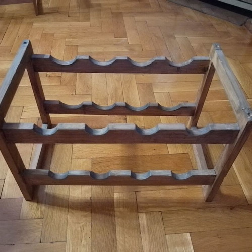 Bottle rack like new, modular wooden stand