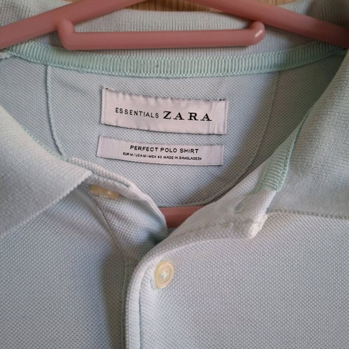 Polo shirt Zara size Medium like new turquoise