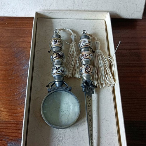 Vintage Murano office set new, handmade hand-painted
