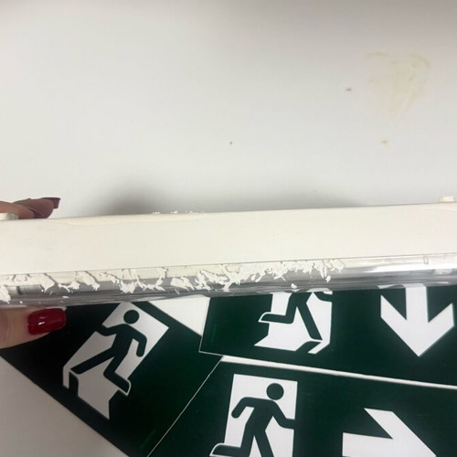 Emergency exit safety light like new with stickers
