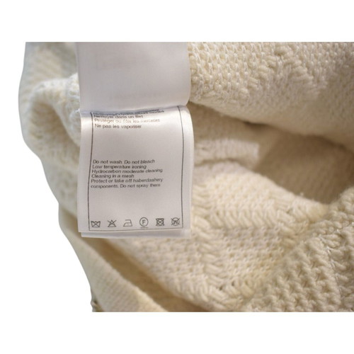 Chanel Cream Cashmere Knit Mini Skirt with Chain FR 34 XS
