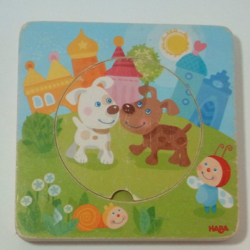 HABA wooden baby puzzle toy used