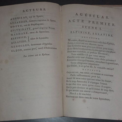 18th Century French Theatre Book used, 1797