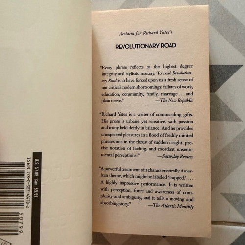 Revolutionary Road book like new, English paperback by Richard Yates