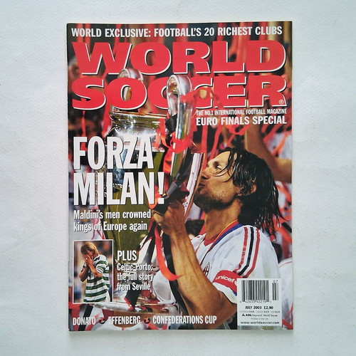 World Soccer July 2003 magazine used, Champions League Final tribute