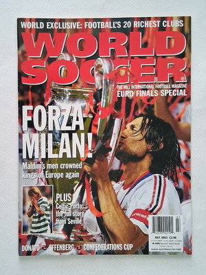 World Soccer July 2003 magazine used, Champions League Final tribute