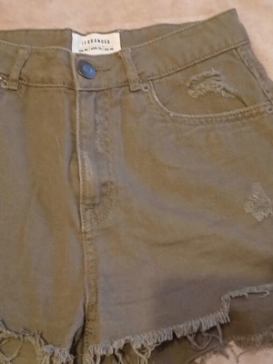 Terranova khaki denim shorts like new, size 36 EU
