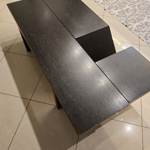 Coffee Tables set of 2 used, dark wenge wood