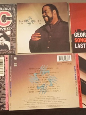 Booklets from George Michael, Barry White, Fine Young Cannibals CDs used