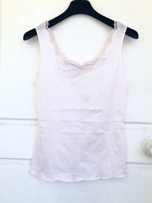 Vintage Lace Tank Top Malizia by La Perla Medium pale pink like new