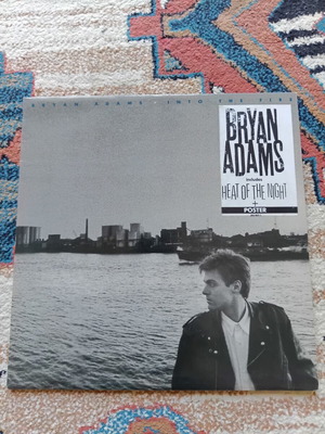 Bryan Adams Into the Fire vinyl like new with poster