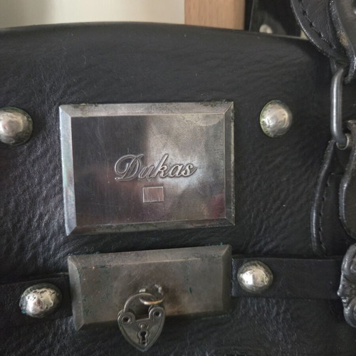 Dukas τσάντα δέρμα μεταχειρισμένη, μαύρη