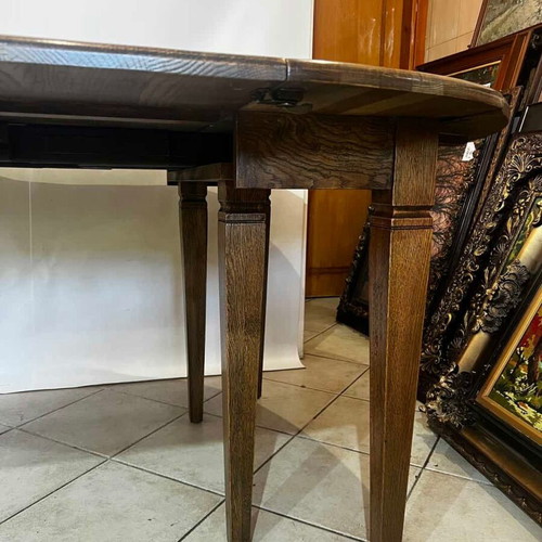 Wooden solid dining table with extension 78x107x134 cm used