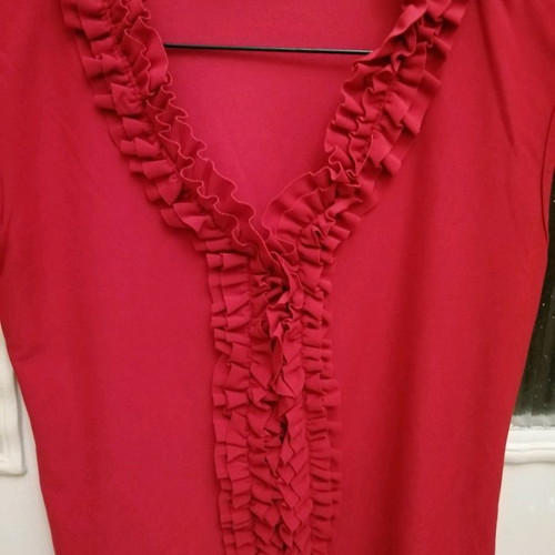 Catwalk elastic blouse used, red, size s/m