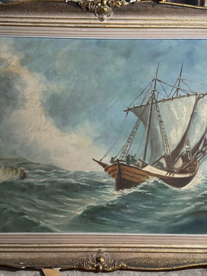 Πίνακας ζωγραφικής Βασιλακης λάδι σε ξύλο σαν καινούργιο 50x70