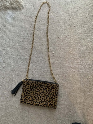 Leather envelope bag crossbody like new, brown and black