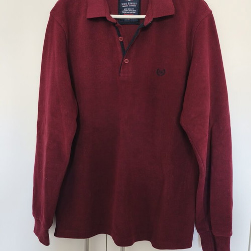 Side Effect burgundy men's polo-style pullover like new, size M