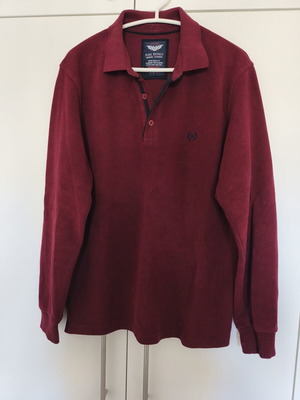 Side Effect burgundy men's polo-style pullover like new, size M