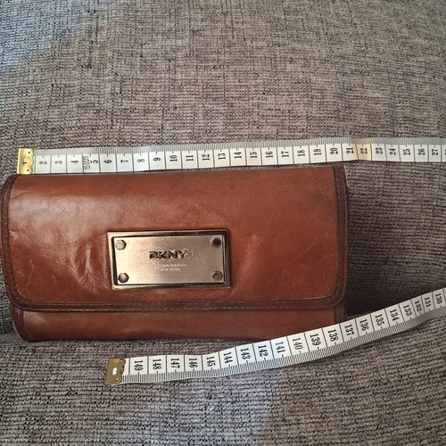 DKNY Leather Wallet Brown like new vintage distressed look