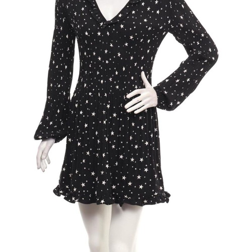 Maje dress black with white stars like new, size 36