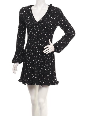 Maje dress black with white stars like new, size 36