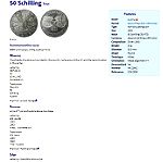  ΑΥΣΤΡΙΑ / AUSTRIA 50 schilling 1963  **900 silver**  PROOF-like