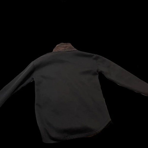 Jan Rocco turtleneck sweatshirt size M like new, black with knit details