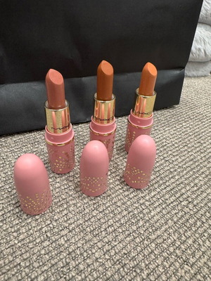 MAC lipstick set new with 3 mini nude shades