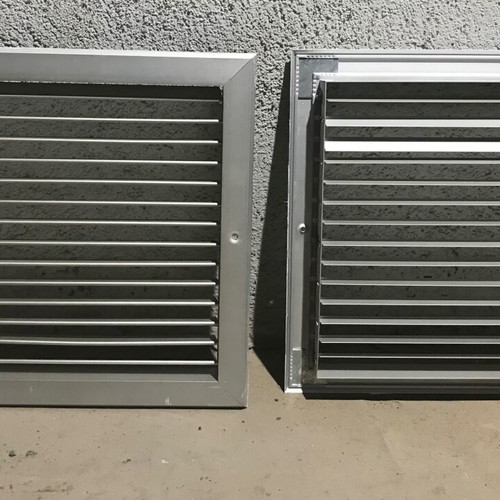 Aluminum vent grilles used, pack of 25 pieces with and without filter