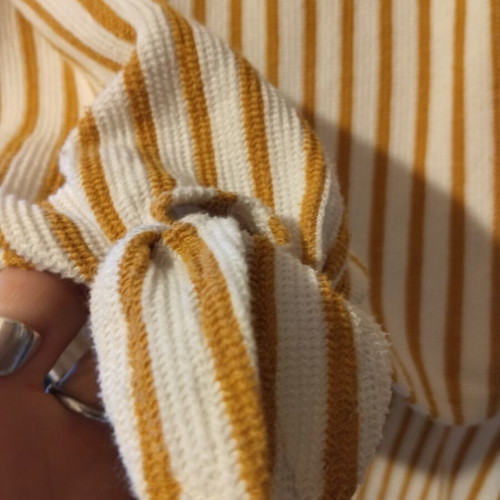 Zara kids set 10 years, striped mustard and ecru blouse and pants
