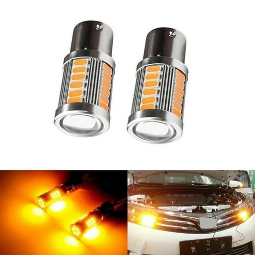 Techstar LED Car Bulbs BA15S Yellow 12V 2.76W Set New