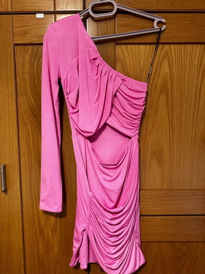 Рокля Vassia Kostara с един рамо и разрез, размер small, като нова