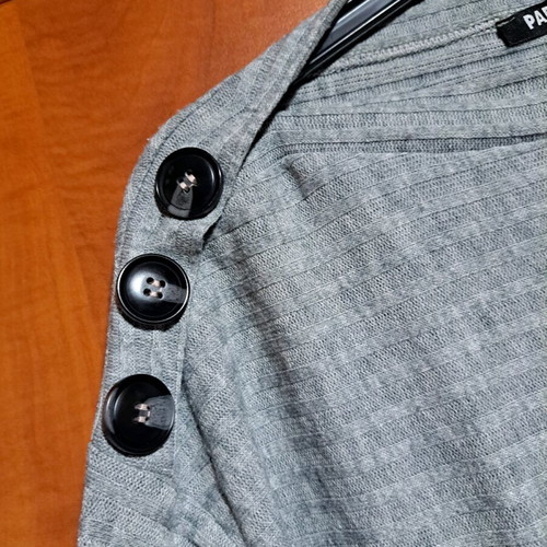 Paranoia gray blouse like new with buttons on shoulders