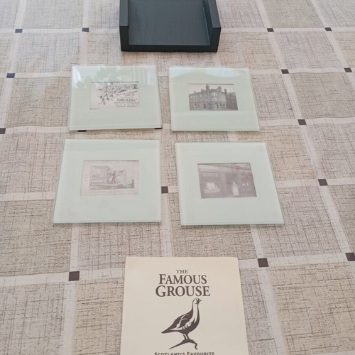 The Famous Grouse glass coaster set, 5 sets of 4 pieces