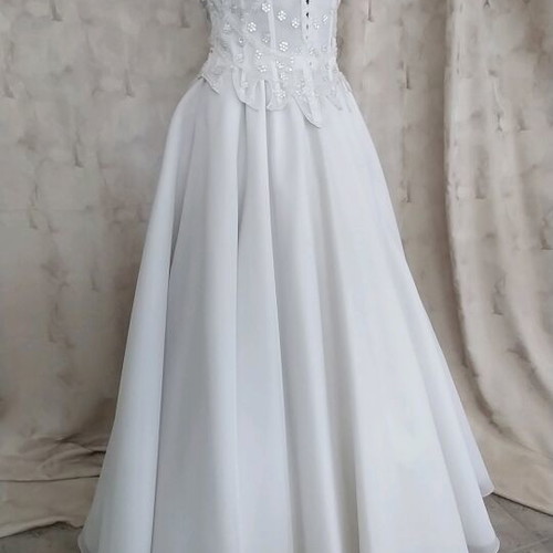 Wedding dress bodice with stones and strass new, size L