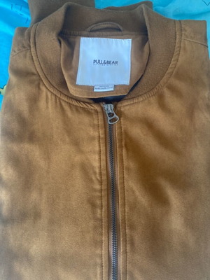 Pull & Bear leather jacket used, brown, size XL