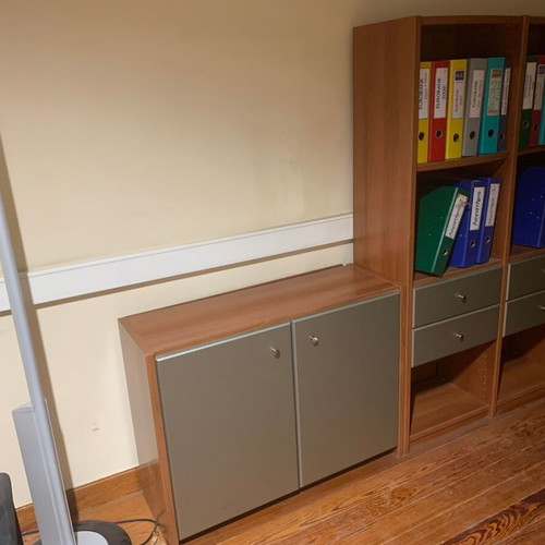 Neoset Bookcase 1.93m x 1.60m like new with drawers