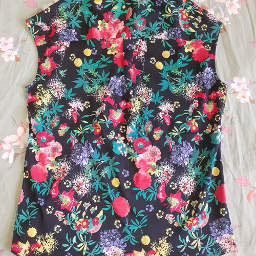 OVS Summer Blouse like new, size XXL 44, multicolor black