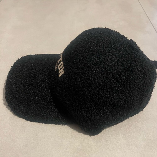 Winter fur hat black new with gold letters
