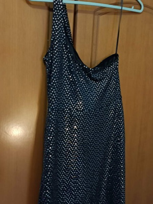 Black evening dress with sequins new, size S