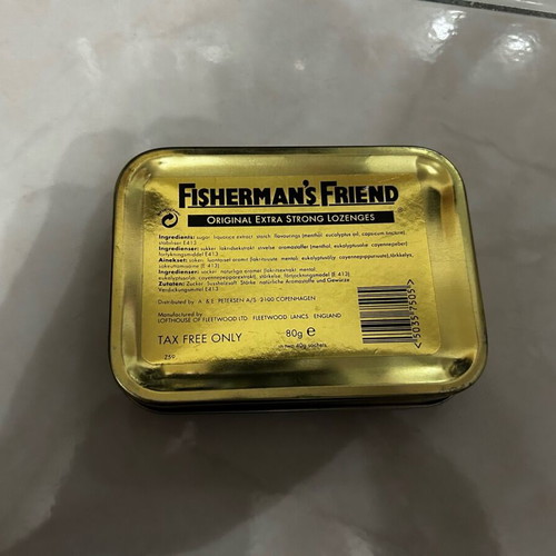 Fisherman’s Friend collectible metal tins used, pack of 3