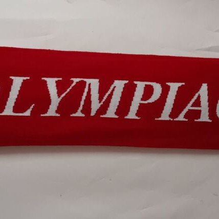 Olympiacos scarf new, red acrylic knit